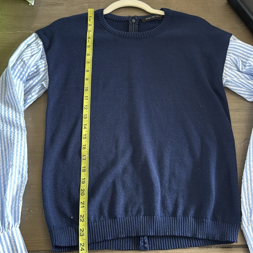 English Factory Mixed Media Sweater - Picture 7 of 8